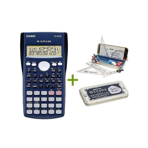 Casio Scientific Calculator Fx82ms Plus Free Geometrical Set